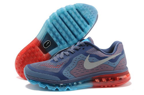 Nike Nike Air Max 2014 Men Blue Grey Red Shoes For Sale